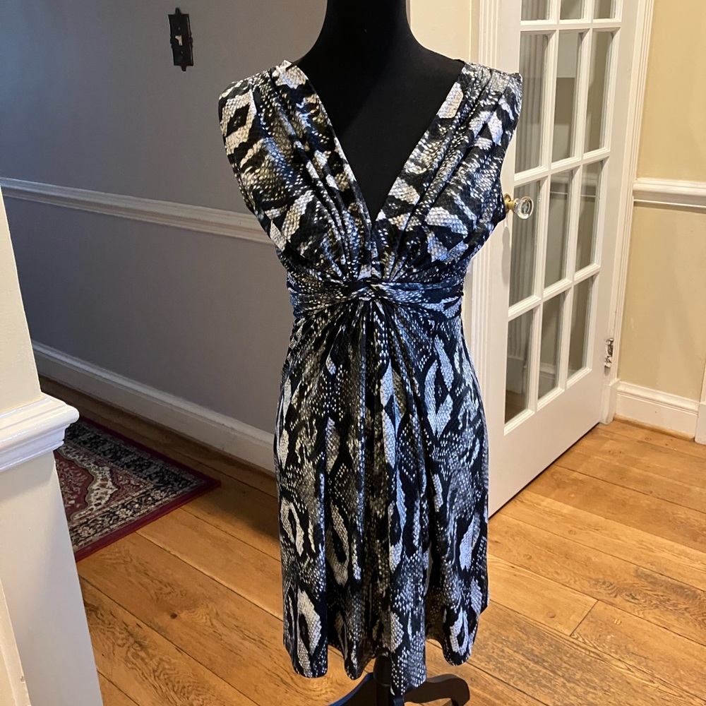 Snakeskin print jersey knit dress